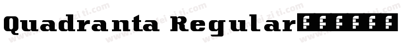 Quadranta Regular字体转换